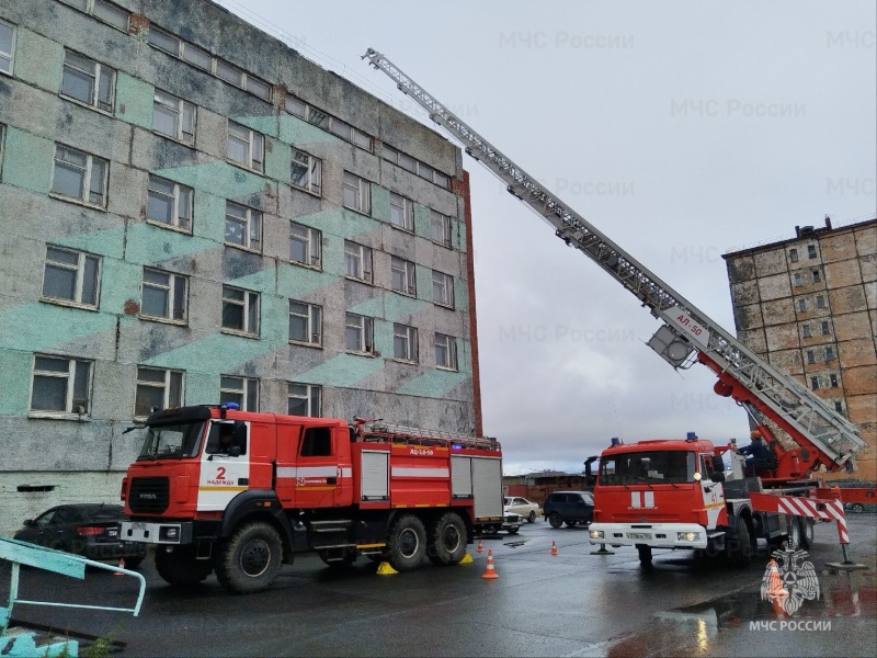 На севере края прошло пожарно-тактическое учение в отделении поликлиники