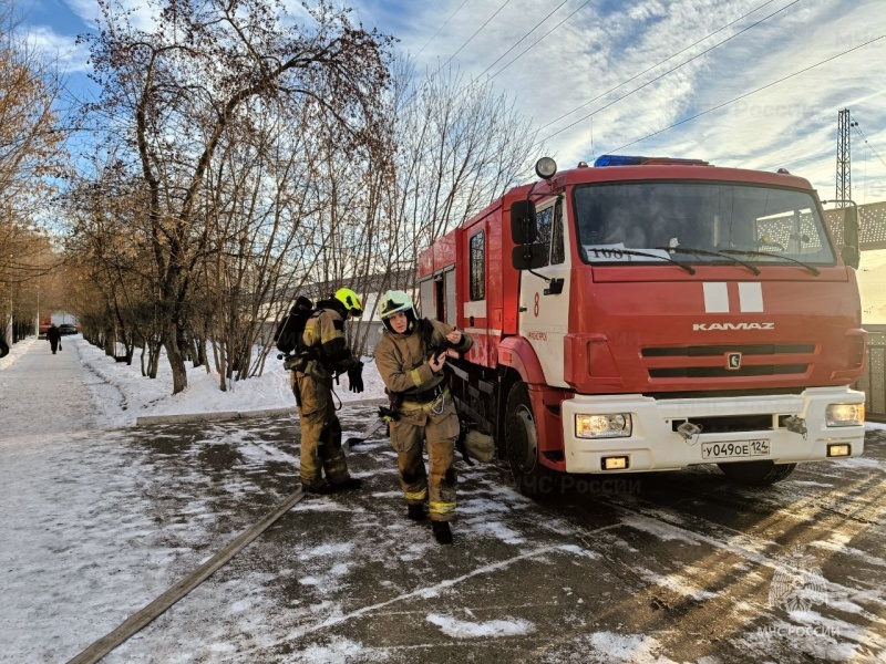 В красноярском университете потушили условный пожар